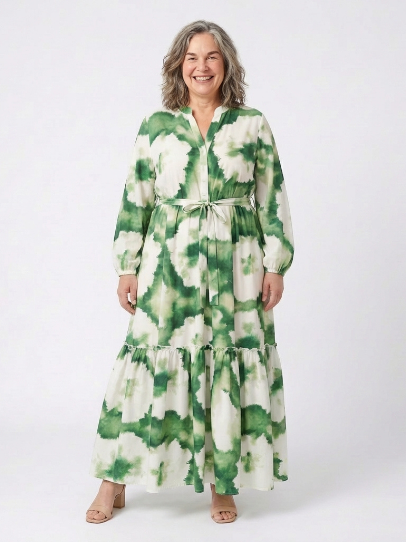 Camille | Tiered Tie Waist Maxi Dress