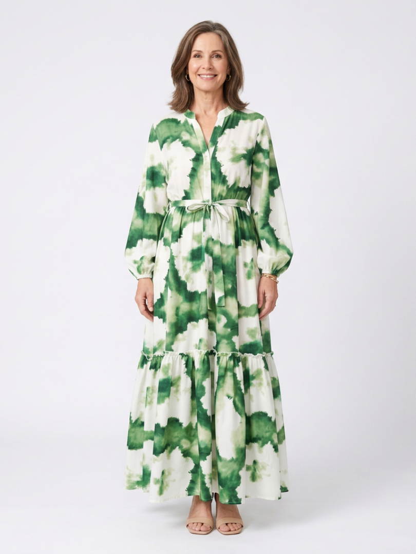 Camille | Tiered Tie Waist Maxi Dress