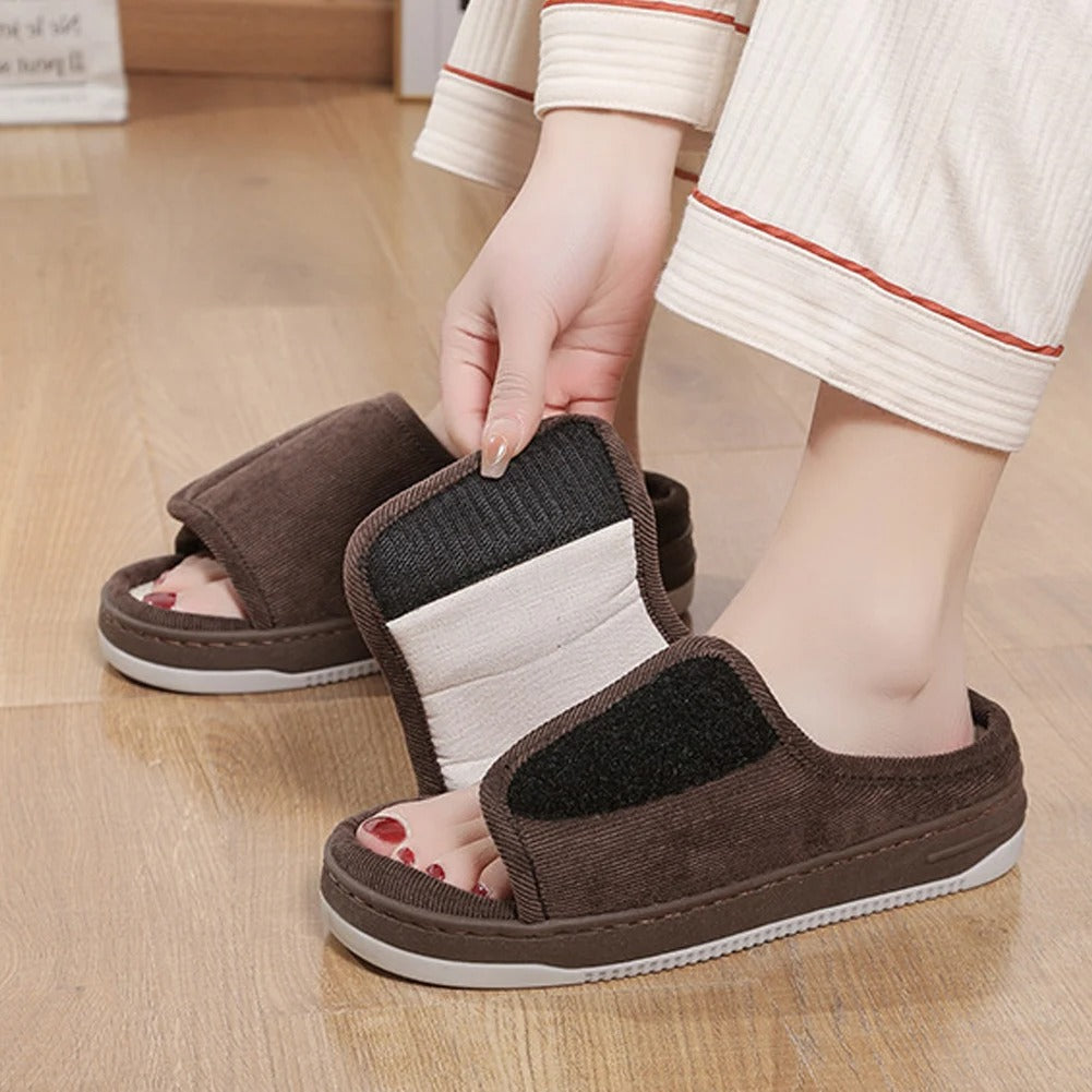 Extra Wide Comfort Slippers – Open Toe