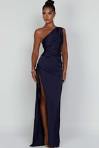 Diana One Shoulder Satin Maxi Dress