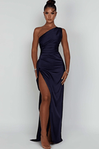 Diana One Shoulder Satin Maxi Dress