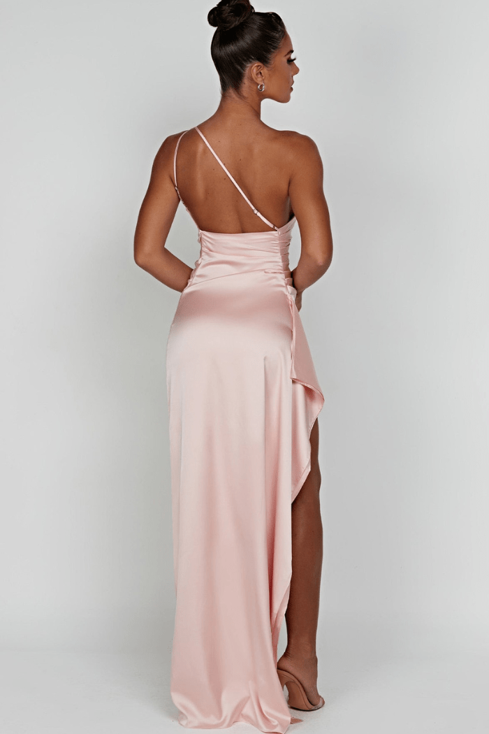 Diana One Shoulder Satin Maxi Dress
