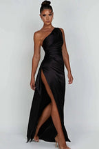 Diana One Shoulder Satin Maxi Dress