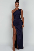 Diana One Shoulder Satin Maxi Dress