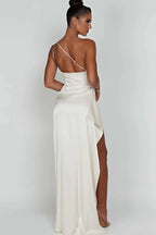 Diana One Shoulder Satin Maxi Dress