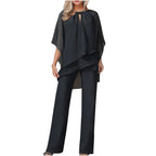 Women's Chiffon Cape Sleeve Set
