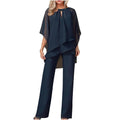 Women's Chiffon Cape Sleeve Set