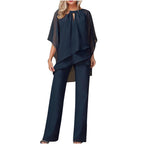 Women's Chiffon Cape Sleeve Set