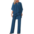 Women's Chiffon Cape Sleeve Set