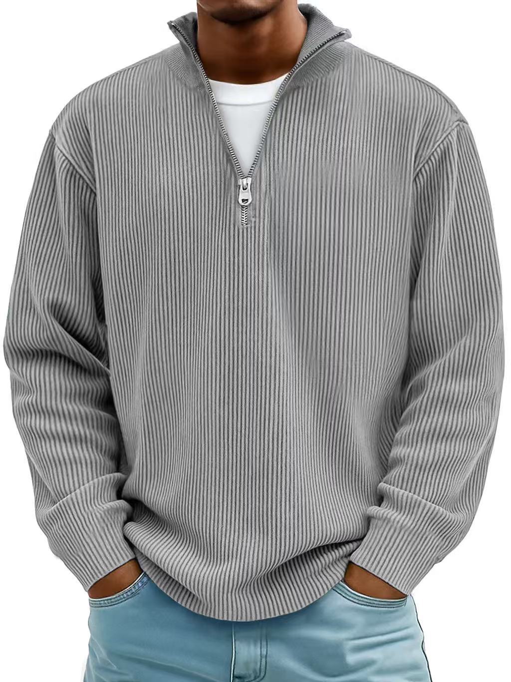Men's Relaxed Fit Half Zip Jumper