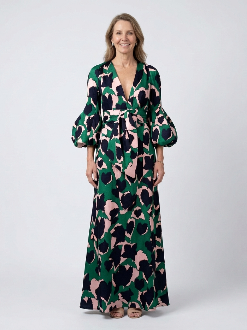 Tessa | Patterned Flow Maxi Dress