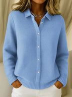 Harlow Collared Ribbed Knit Cardigan
