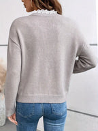 Kaitlyssa | Classic V-Neck Lace Pullover