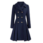 Women's Knee Length Flared Winter Coat