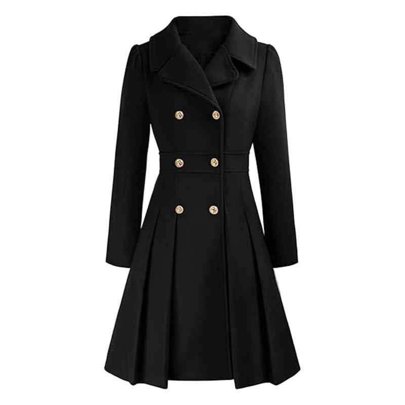 Women's Knee Length Flared Winter Coat
