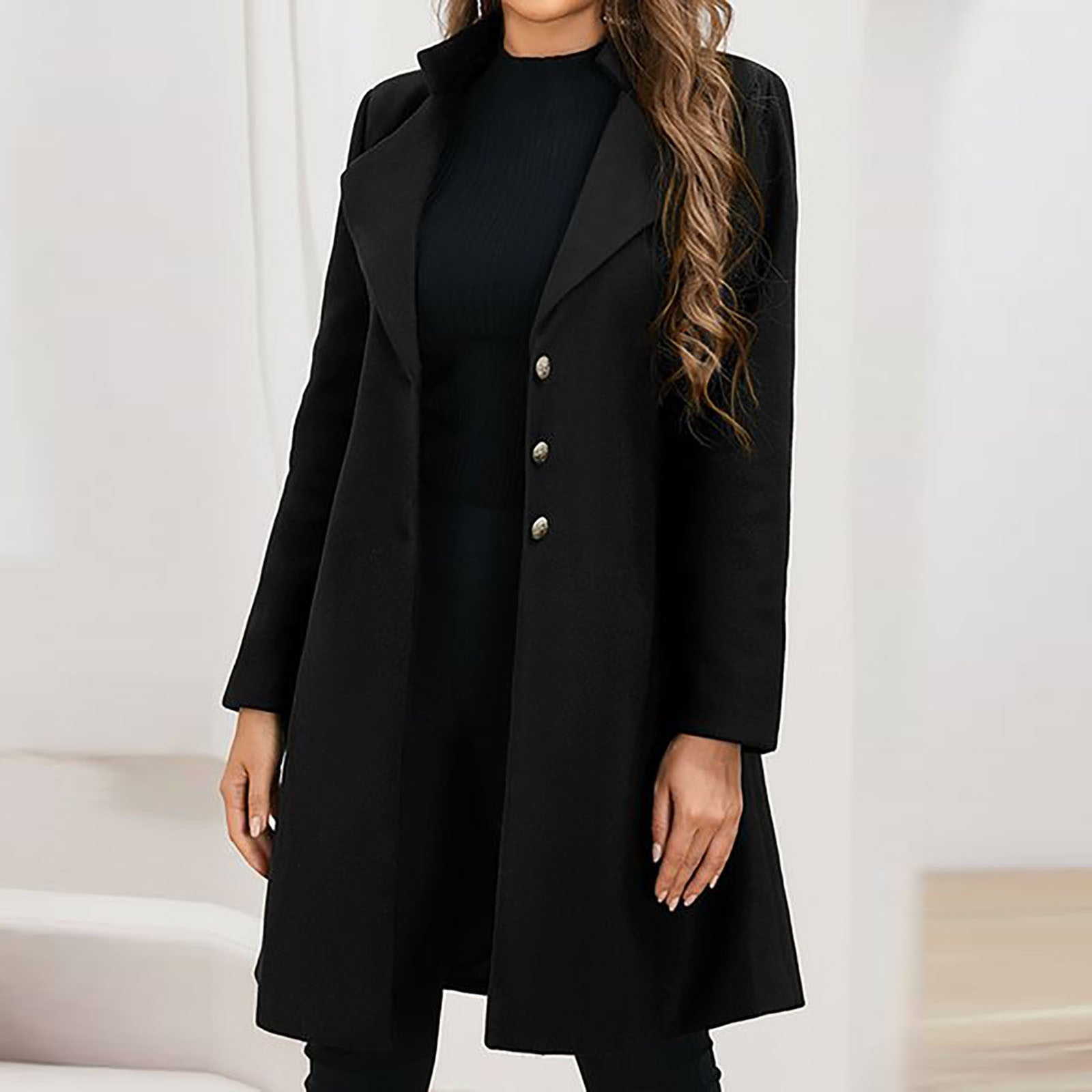 Ava | Structured Notched Lapel Coat