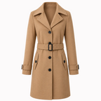 Women's Boiled Wool Button Front Coat