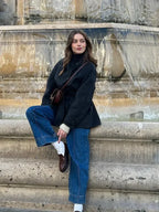 Women's Belted Wool Overcoat – Stand Collar