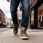 Men's Textured Leather Cushioned Sneakers
