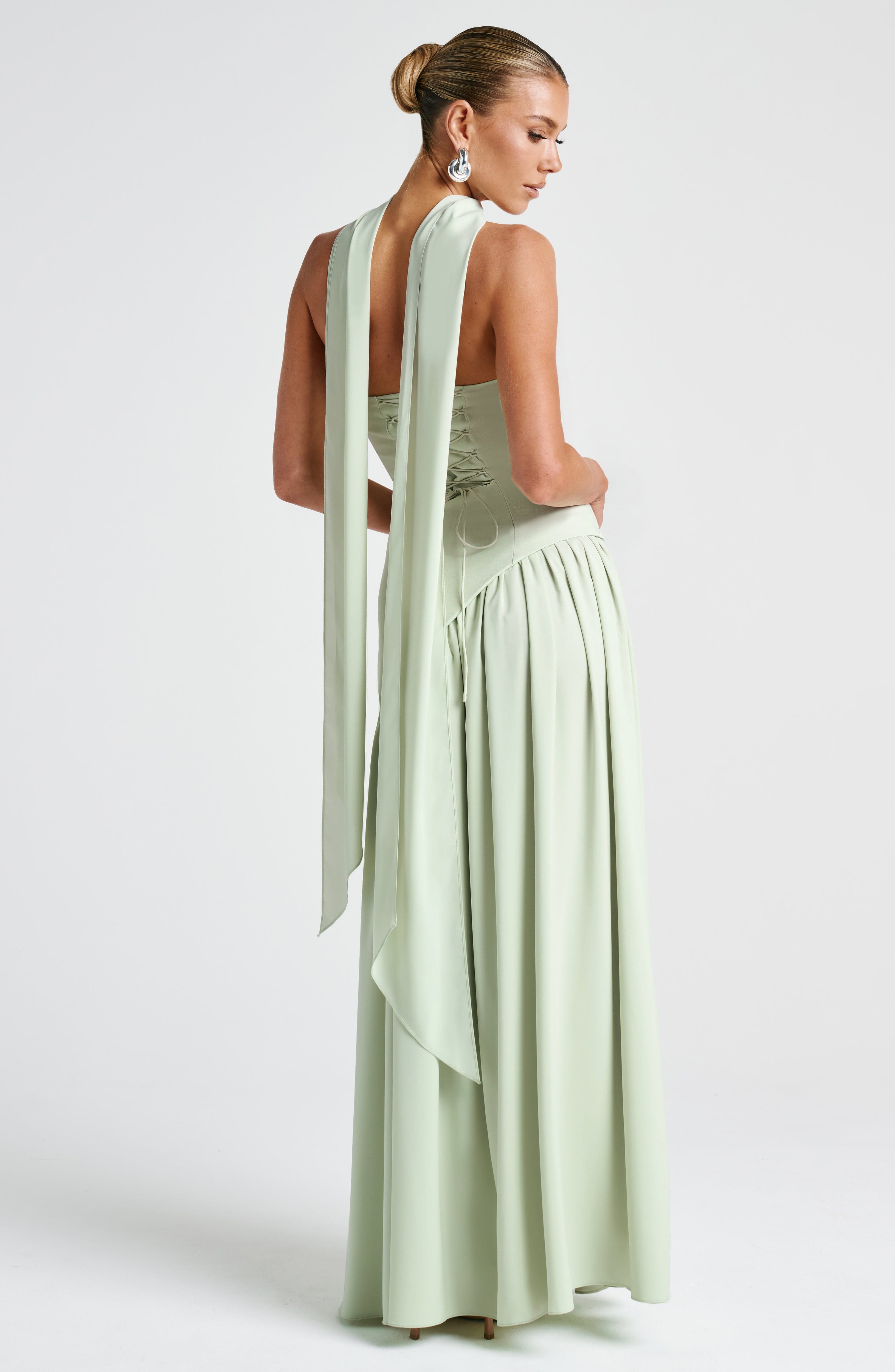 Women's Strapless Slit Maxi Dress
