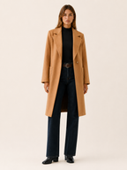 Elsie | Classic Single-Breasted Notched Lapel Trench Coat