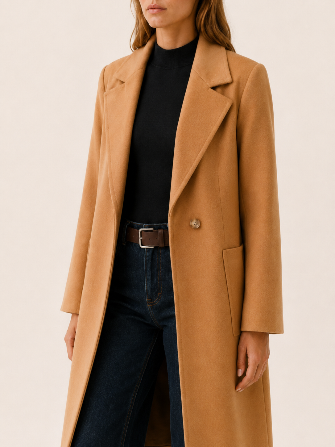 Elsie | Classic Single-Breasted Notched Lapel Trench Coat