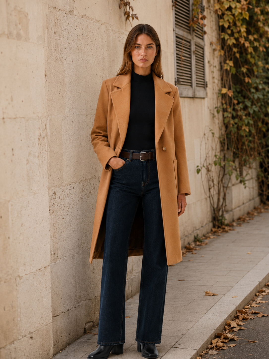Elsie | Classic Single-Breasted Notched Lapel Trench Coat