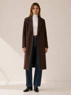 Elsie | Classic Single-Breasted Notched Lapel Trench Coat