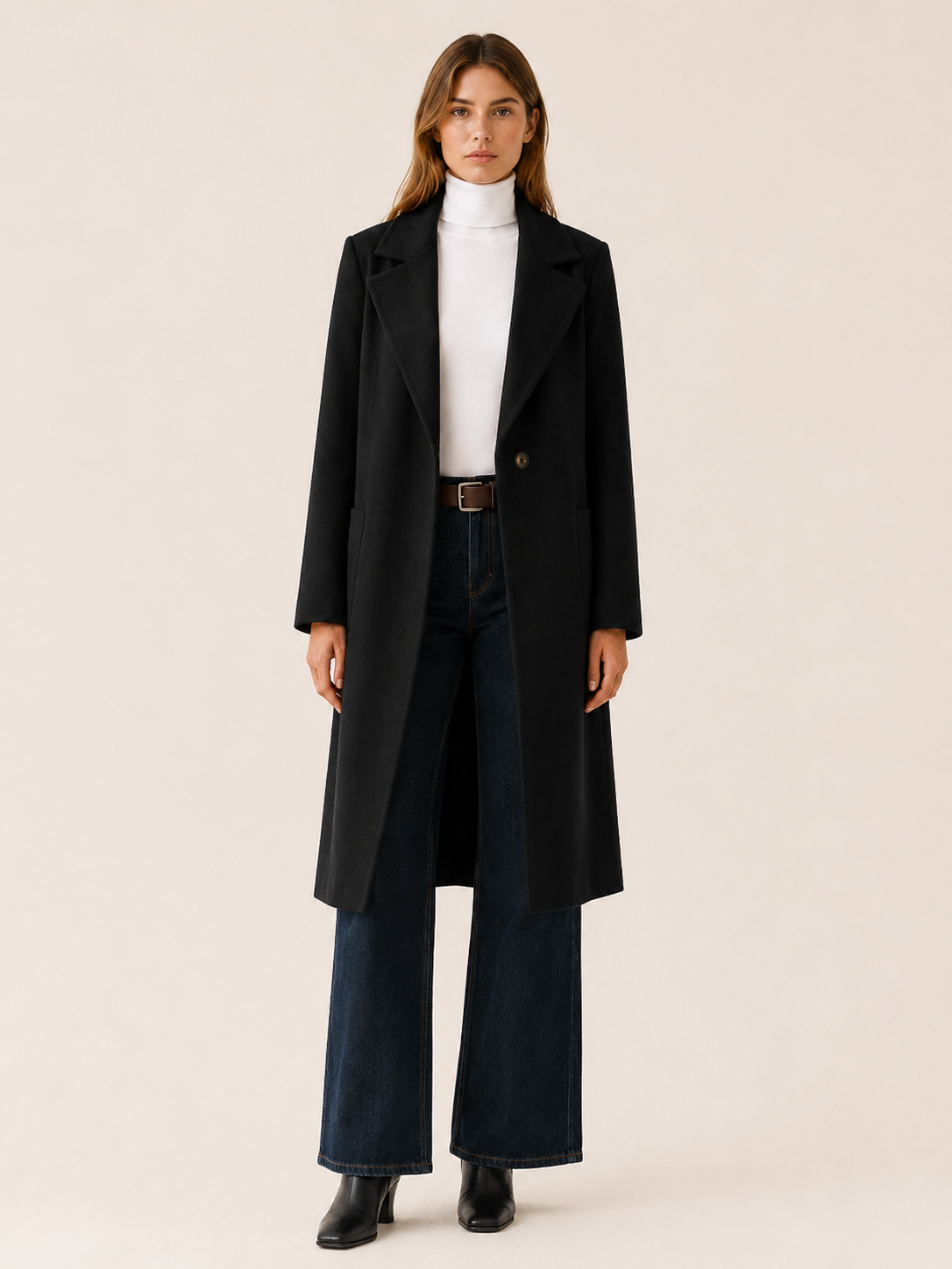Elsie | Classic Single-Breasted Notched Lapel Trench Coat