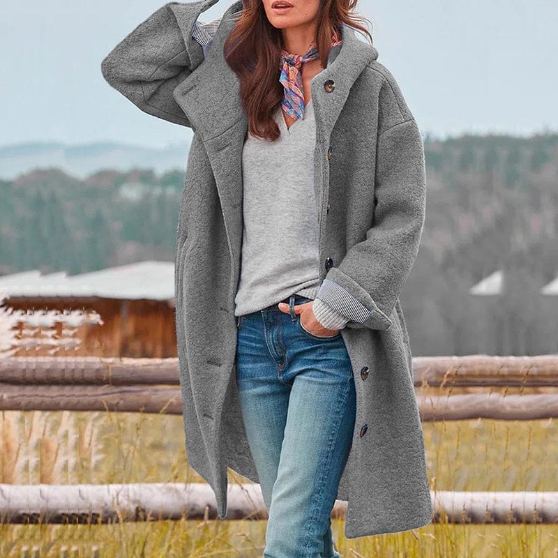 Evelyn | Classic Oversized Button Front Coat