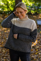 Willow Women's Herringbone Turtleneck Jumper