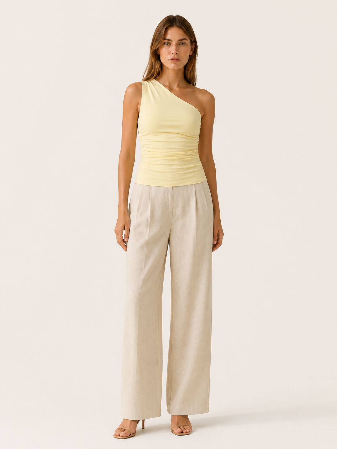 Ilyra | Chic One Shoulder Ruched Top