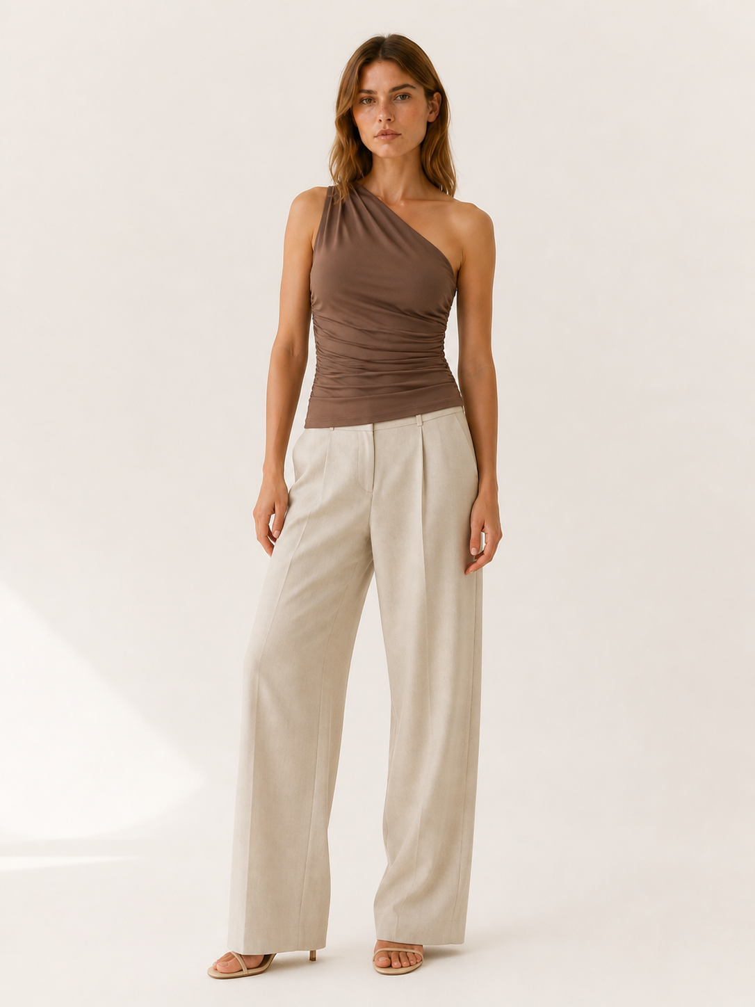 Ilyra | Chic One Shoulder Ruched Top