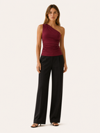 Ilyra | Chic One Shoulder Ruched Top