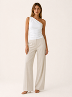 Ilyra | Chic One Shoulder Ruched Top