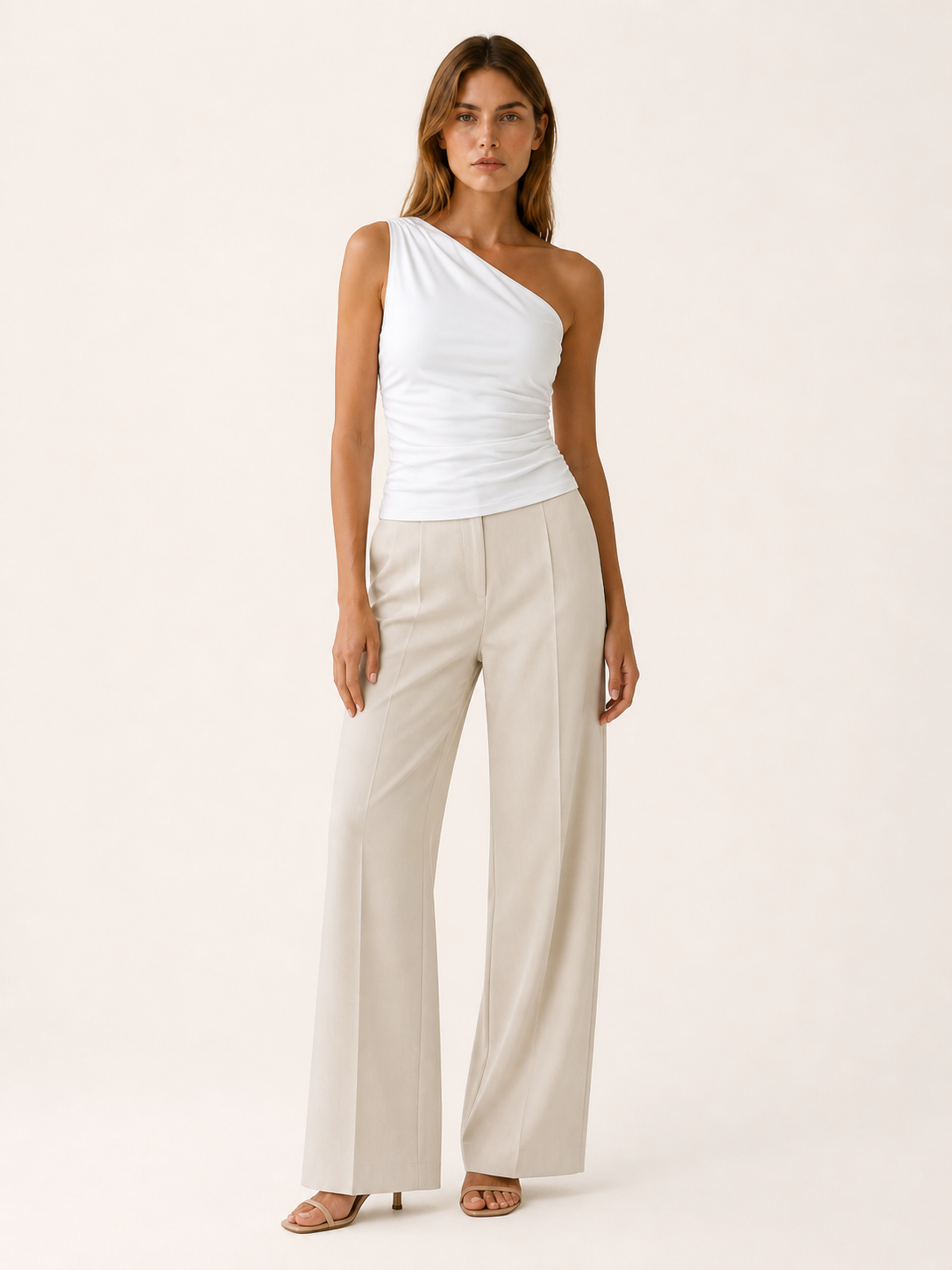 Ilyra | Chic One Shoulder Ruched Top