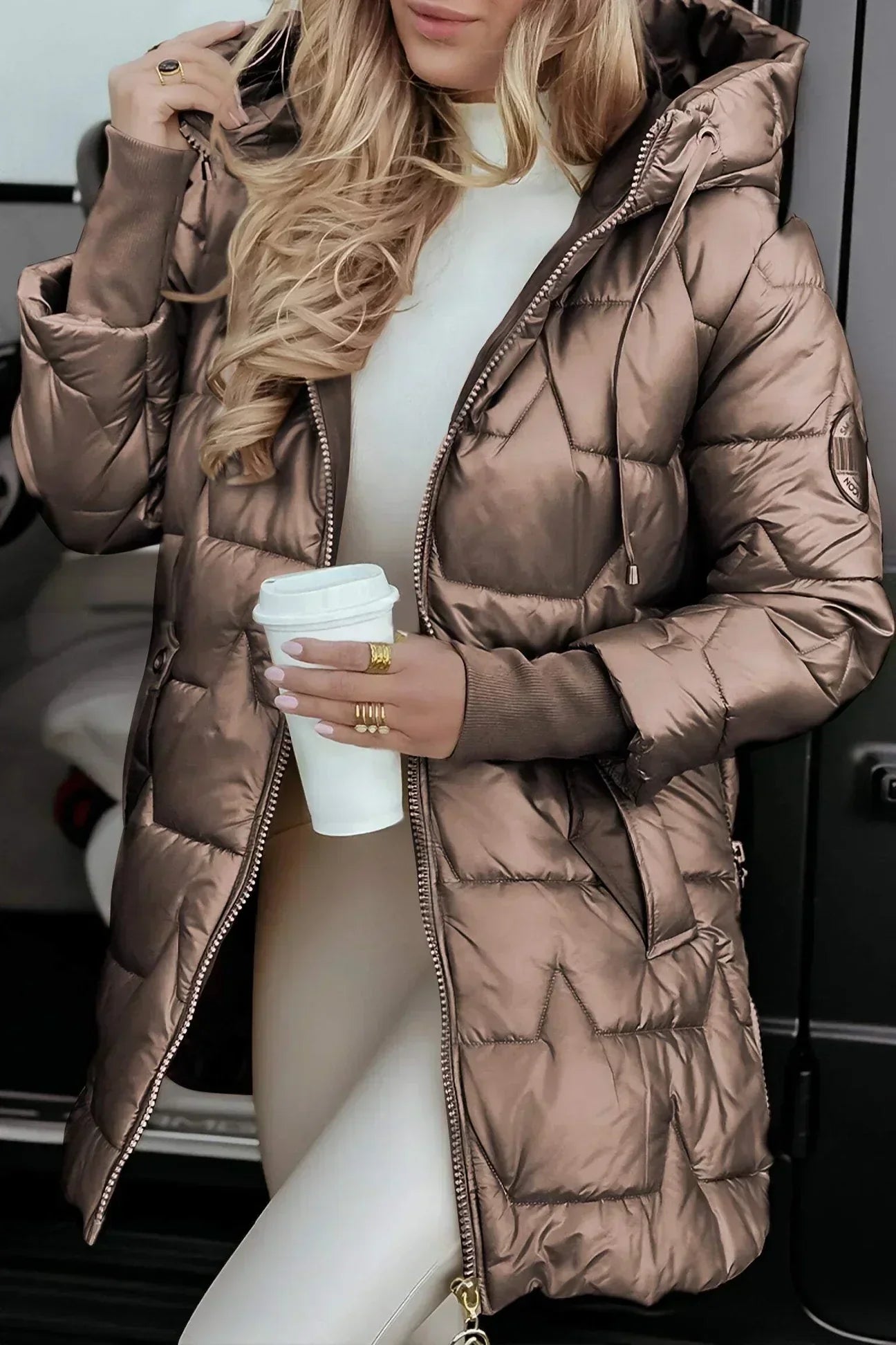Gulia Long Puffer Jacket With Hood