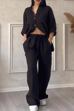Janet | Women's Button-Up Two-Piece Set