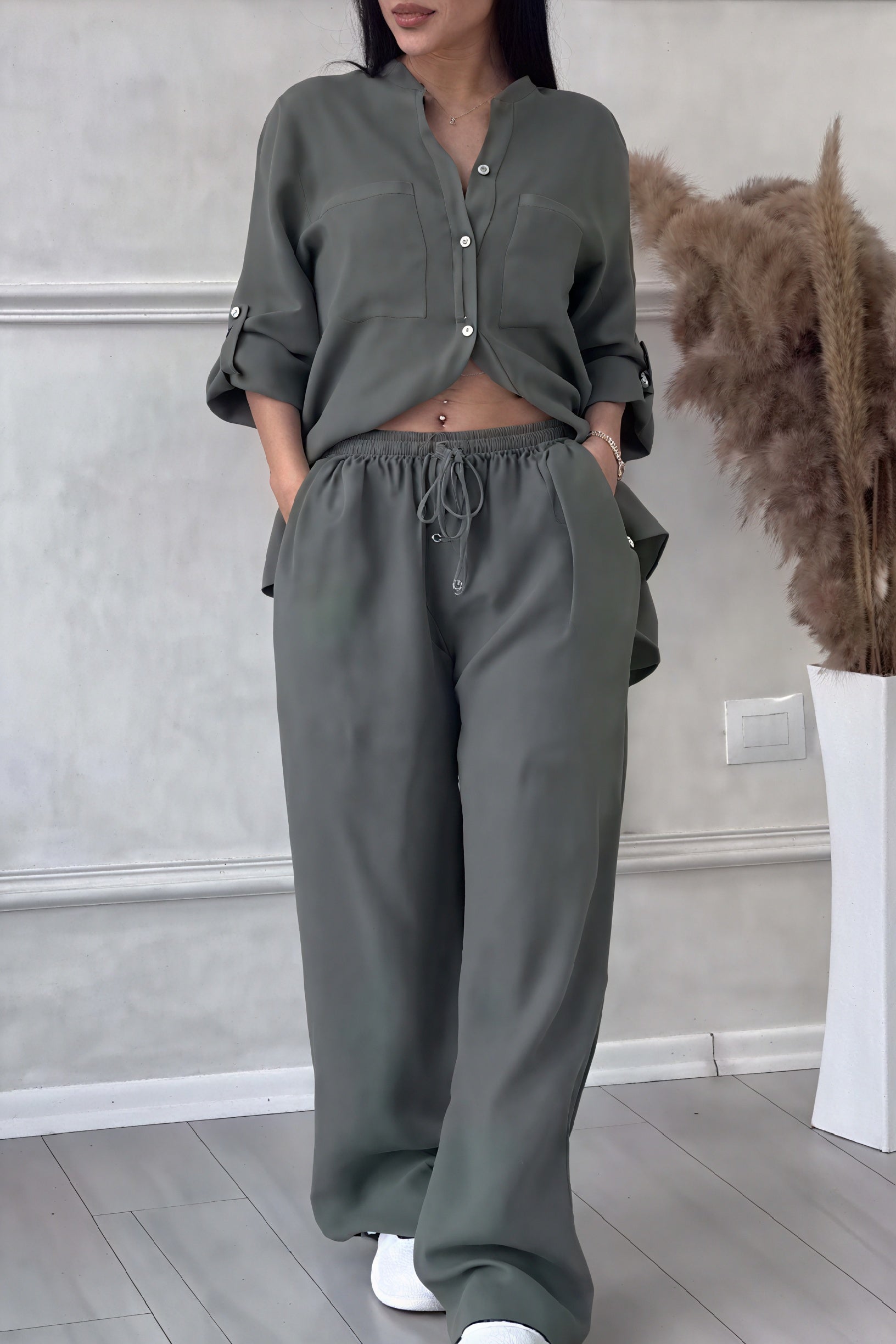 Janet | Women's Button-Up Two-Piece Set