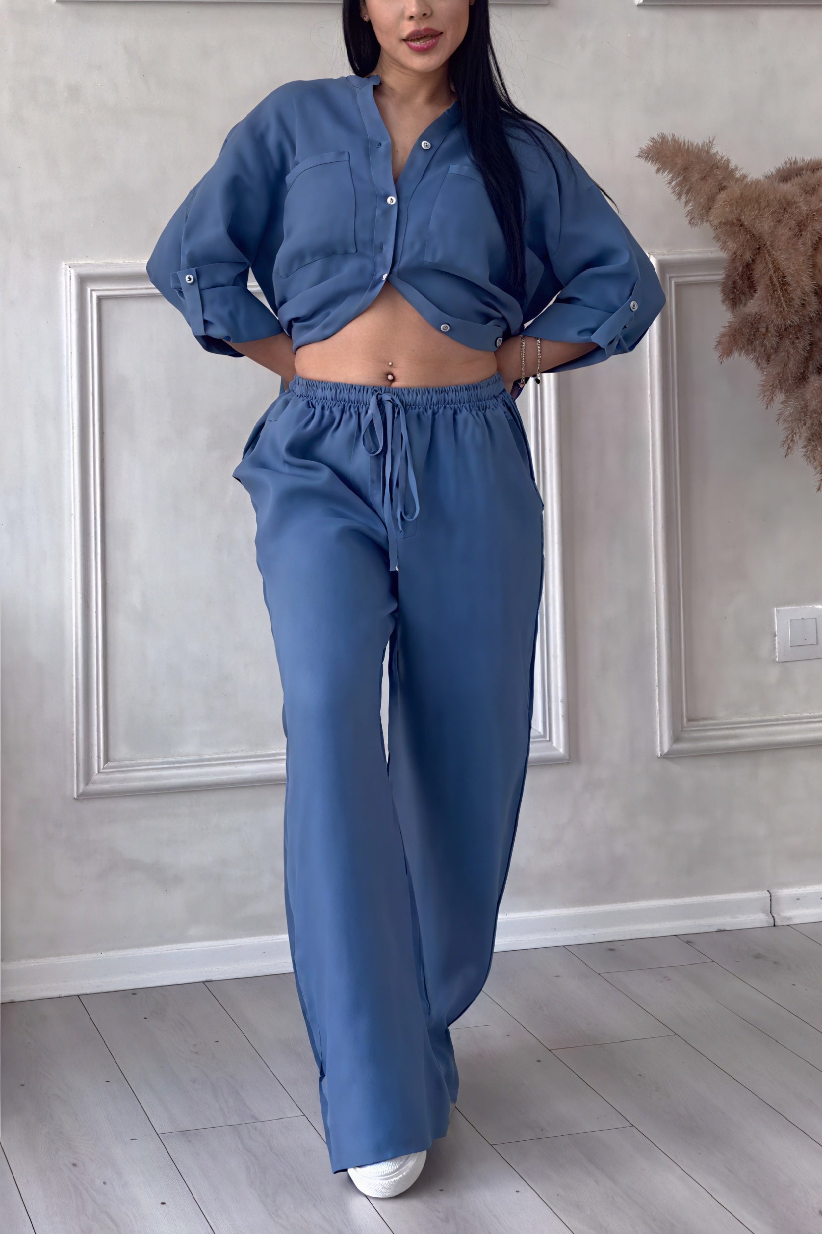Janet | Women's Button-Up Two-Piece Set
