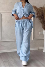 Janet | Women's Button-Up Two-Piece Set