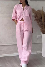 Janet | Women's Button-Up Two-Piece Set
