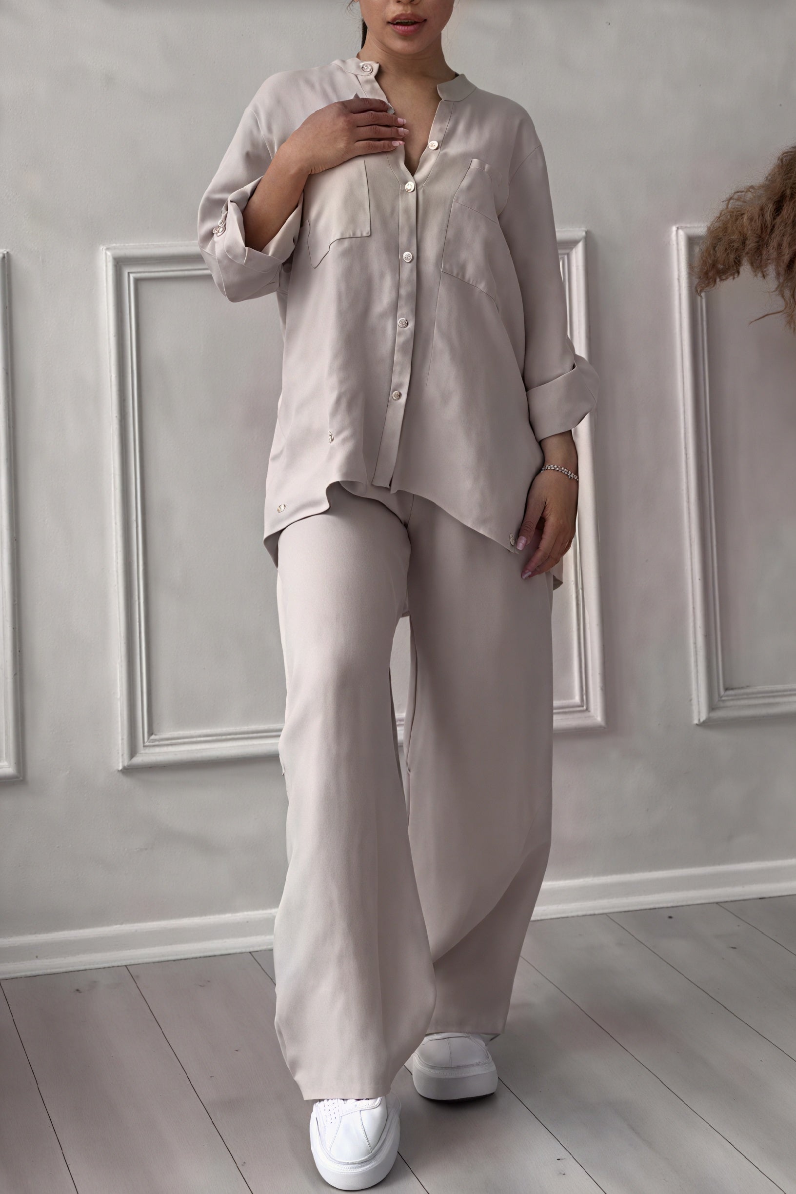 Janet | Women's Button-Up Two-Piece Set