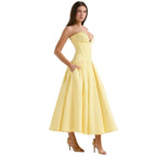 Laarni Off Shoulder Corset Midi Dress
