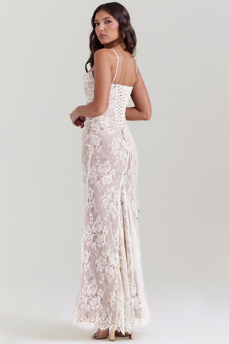Thalassa Long Sleeve Lace Maxi Dress