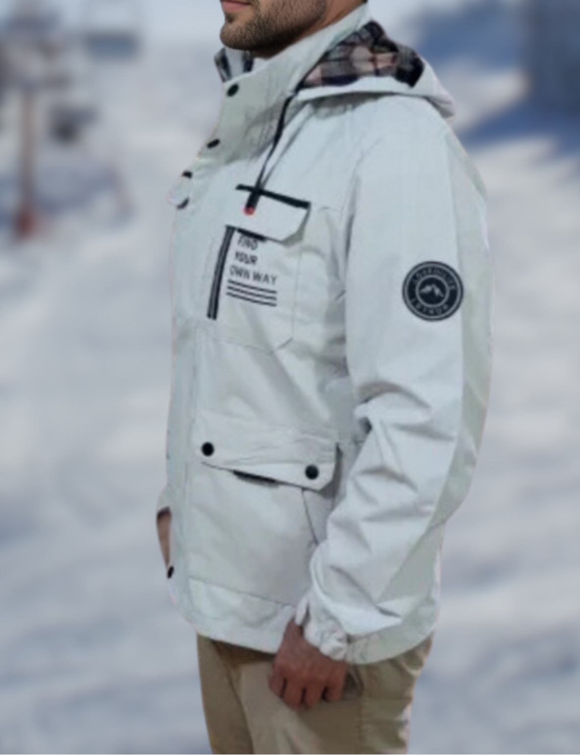 Men's Waterproof Winter Jacket – Removable Hood