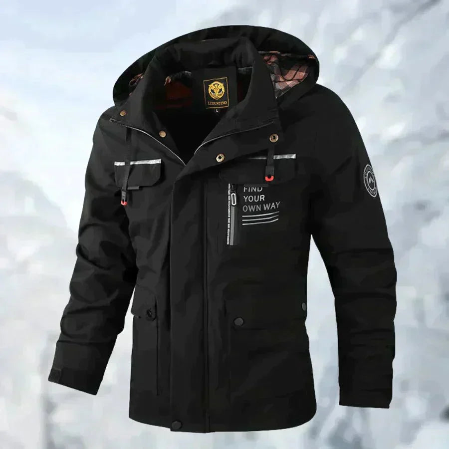 Men's Waterproof Winter Jacket – Removable Hood