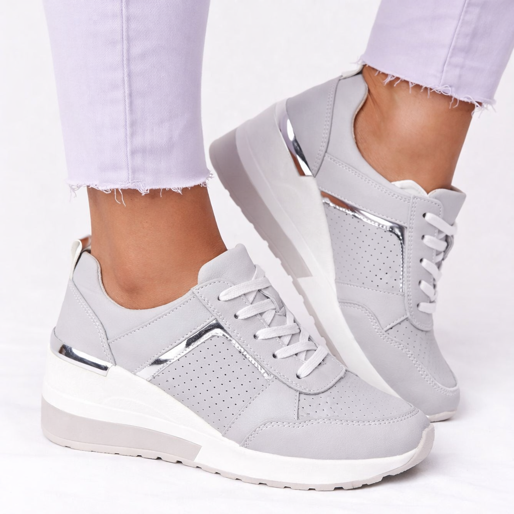 Women's Orthopedic Lace-Up Wedge Sneakers