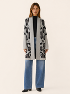 Lisette | Chic Leopard Print Long Cardigan