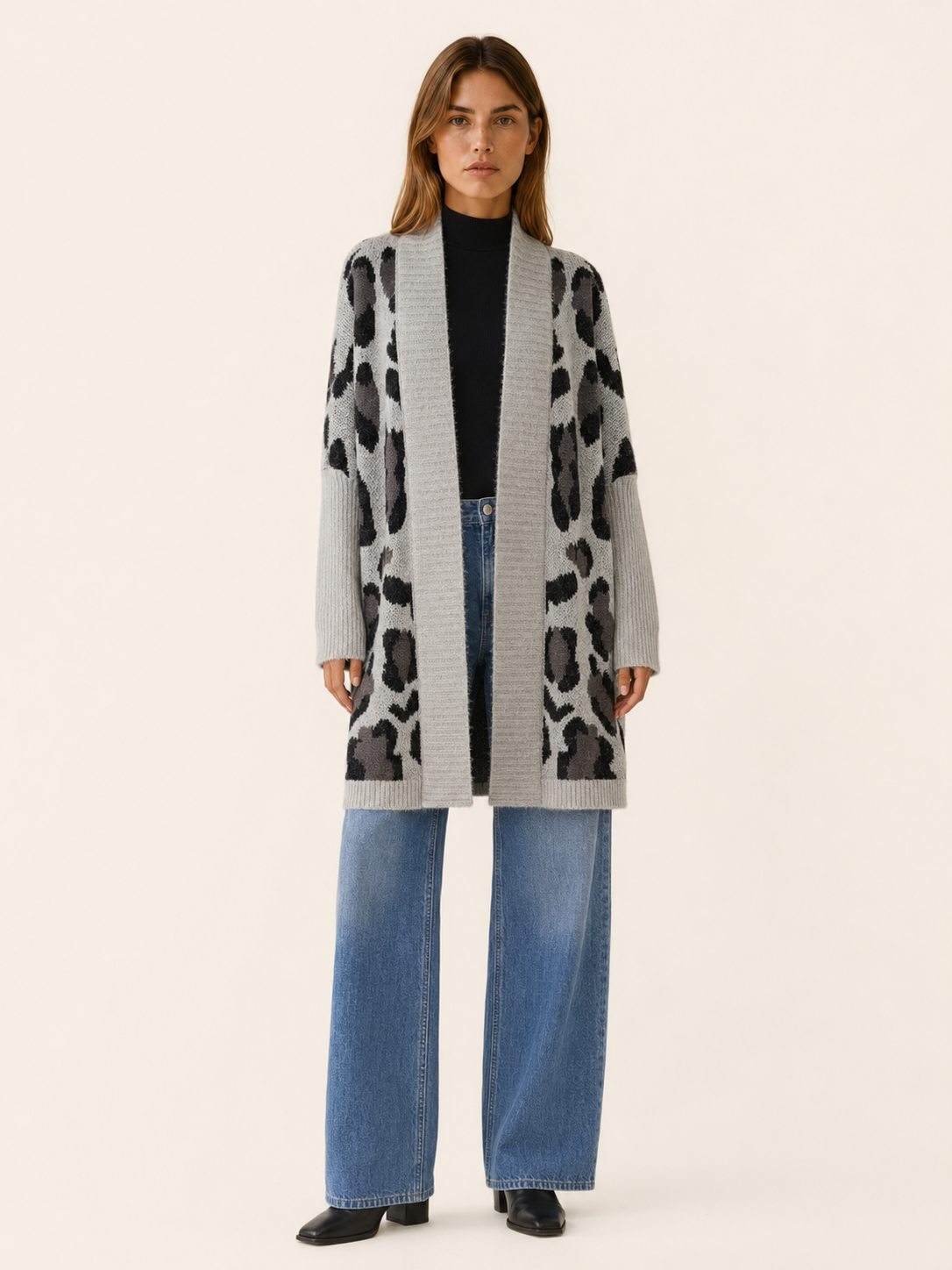 Lisette | Chic Leopard Print Long Cardigan